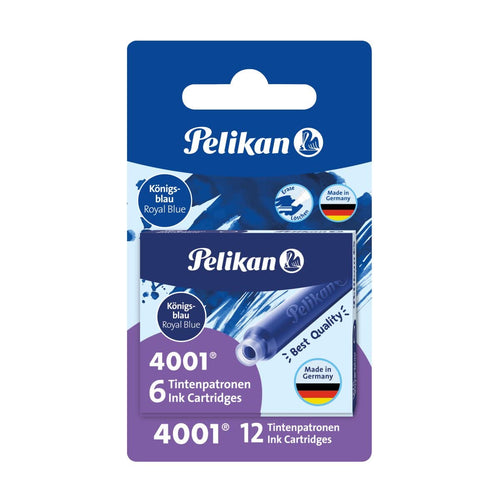 Pelikan 330795 Standard-Tintenpatronen 4001, 2 Etuis, Blistervperackung, königsblau